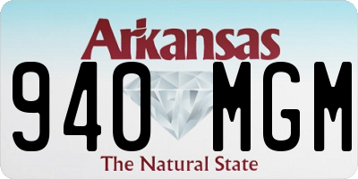 AR license plate 940MGM