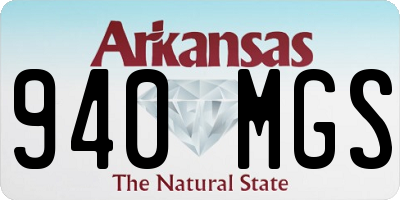 AR license plate 940MGS