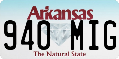 AR license plate 940MIG