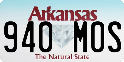AR license plate 940MOS