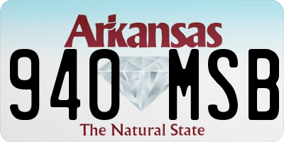 AR license plate 940MSB