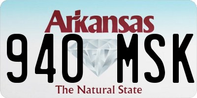 AR license plate 940MSK