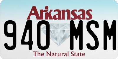 AR license plate 940MSM