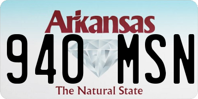 AR license plate 940MSN