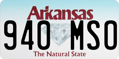 AR license plate 940MSO