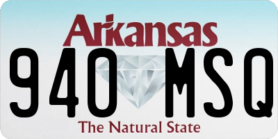 AR license plate 940MSQ