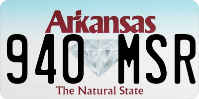 AR license plate 940MSR