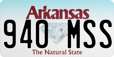 AR license plate 940MSS