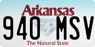 AR license plate 940MSV