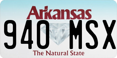 AR license plate 940MSX
