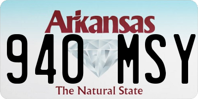 AR license plate 940MSY