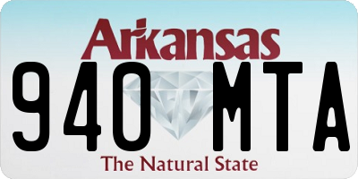 AR license plate 940MTA