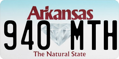 AR license plate 940MTH