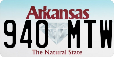 AR license plate 940MTW