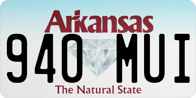 AR license plate 940MUI