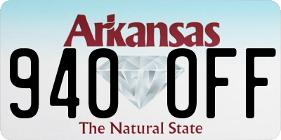 AR license plate 940OFF
