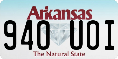 AR license plate 940UOI