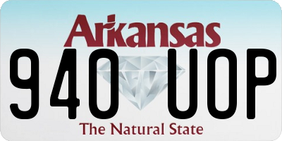 AR license plate 940UOP