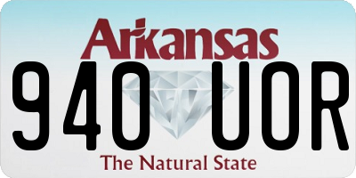AR license plate 940UOR