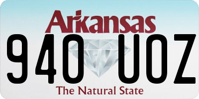 AR license plate 940UOZ