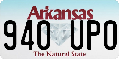 AR license plate 940UPO