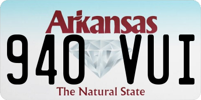 AR license plate 940VUI