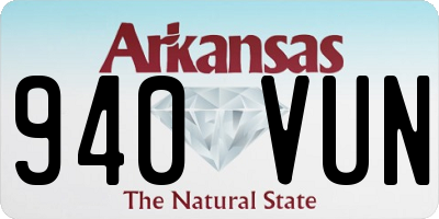 AR license plate 940VUN