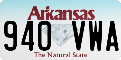 AR license plate 940VWA
