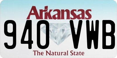 AR license plate 940VWB