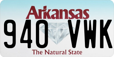AR license plate 940VWK