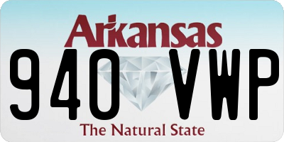 AR license plate 940VWP