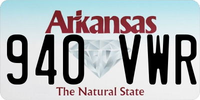 AR license plate 940VWR