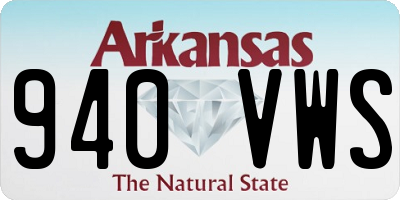 AR license plate 940VWS