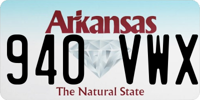 AR license plate 940VWX
