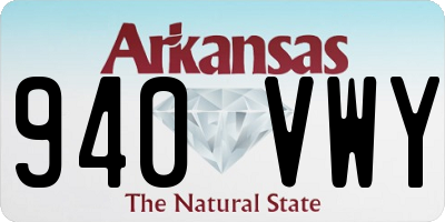 AR license plate 940VWY