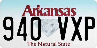AR license plate 940VXP