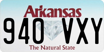 AR license plate 940VXY