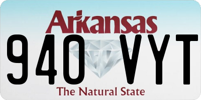 AR license plate 940VYT