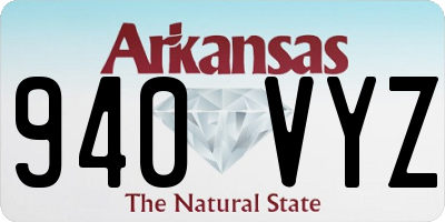 AR license plate 940VYZ