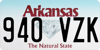 AR license plate 940VZK