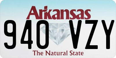AR license plate 940VZY