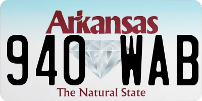 AR license plate 940WAB