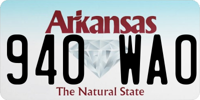 AR license plate 940WAO