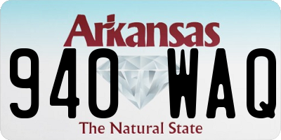 AR license plate 940WAQ