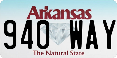 AR license plate 940WAY