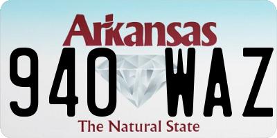 AR license plate 940WAZ