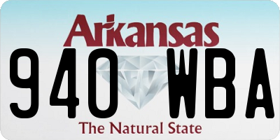 AR license plate 940WBA