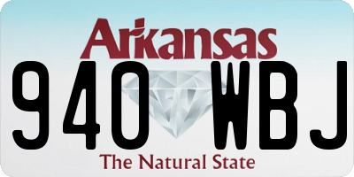 AR license plate 940WBJ