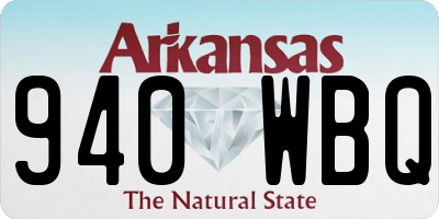 AR license plate 940WBQ