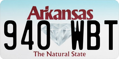 AR license plate 940WBT